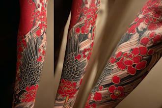 design professional japanese, asian style tattoo design