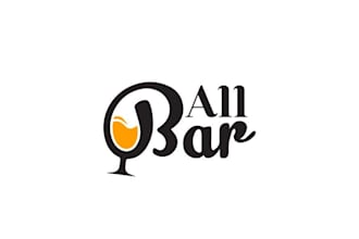 design modern, unique, clean, bar and nightclub logo
