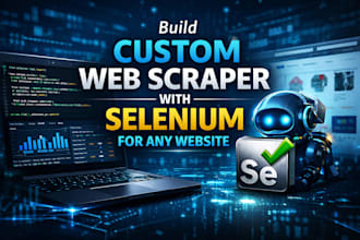 build custom web scraper with selenium for any website