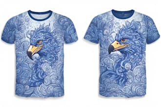 create custom illustration design for your merch t shirt