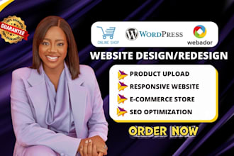 create an ecommerce website, online webshop, online store webador website