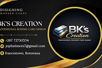 create a modern professional business cards