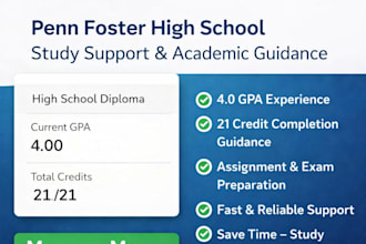 penn foster high school diploma 21 credits best service