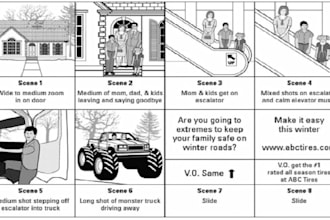 professional explainer video storyboard artist for business explainer video