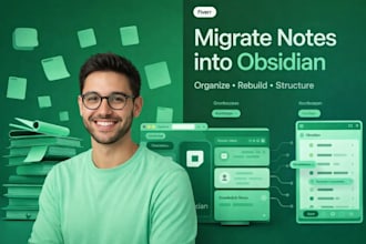 set up, organize, migrate , and rebuild your notes into obsidian