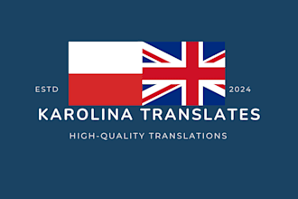 high quality polish to english translation  fast delivery