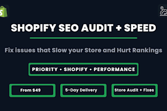 do shopify SEO audit and store speed optimization