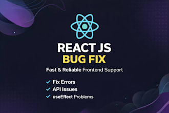 fix react js bugs and frontend issues quickly