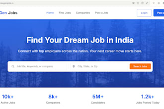 create a professional job portal website with advanced features