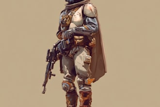 do star wars, game character or sci fi game character art