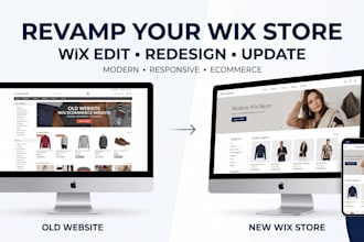 revamp wix ecommerce website design wix edit wix update wix website
