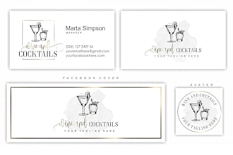 create authentic modern bar and nightclub logo design
