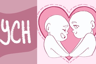 draw a ych romantic for a couple