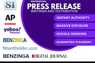 do PR distribution, press release published, and guest post