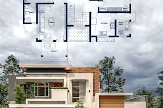 be your architect, draw 2d 3d  floor plans