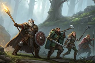 make dungeons and dragons, rpg party or any dnd character