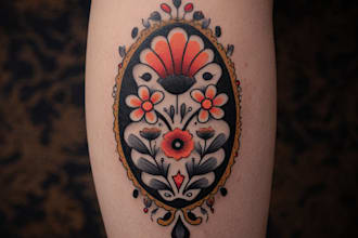 create a traditional or neo traditional tattoo design