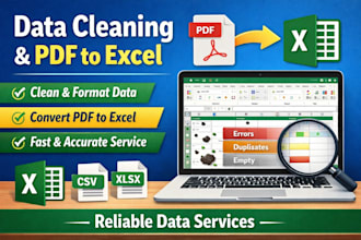 clean, format, merge, split excel data
