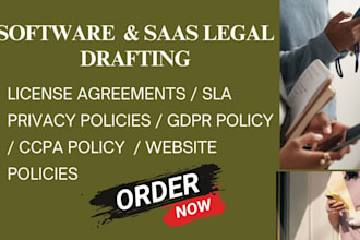 write professional saas terms of service and software license agreements