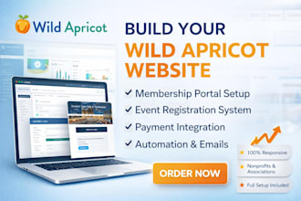build wild apricot website membership website and event management website