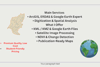 do mapping, remote sensing using arcgis,google earth,qgis and erdas