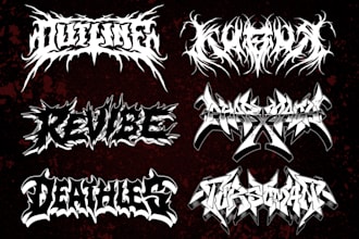 create hardcore or metal band logo