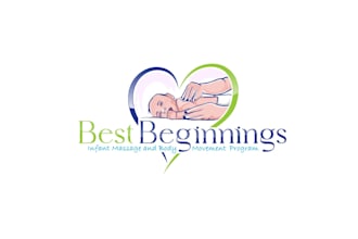 create professional and specially infant massage logo design