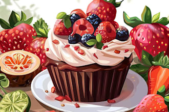 draw delicious food illustration