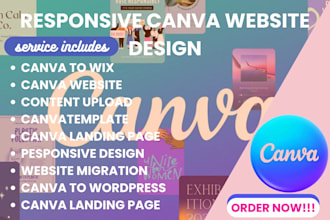 canva website canva landing page sales page canva wookbook word press wix ugc