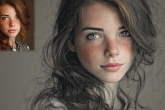 create a traditional freehand portrait drawing