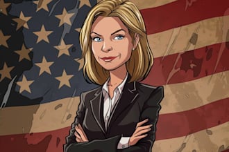 do digital political cartoon for political cartoon