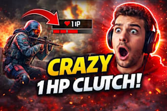 create viral gaming youtube thumbnails for fps and battle royale