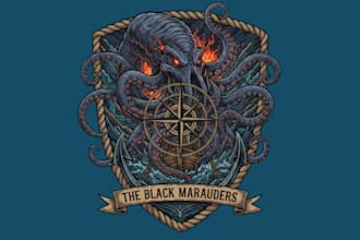make  fierce and legendary kraken logo for your brand