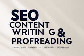 do SEO content writing with proofreading