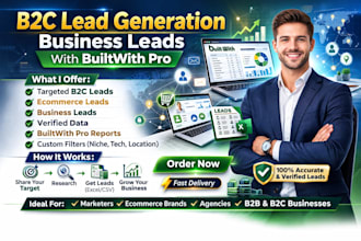deliver lead generation, ecommerce and business lead with builtwith pro