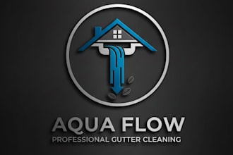 make unique professional gutter cleaning company logo