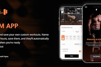 design gym fitness mobile app UI UX