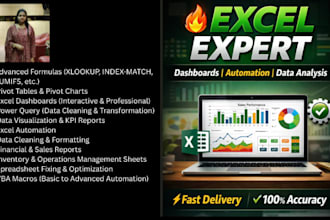 be your advanced excel expert for dashboards and automation