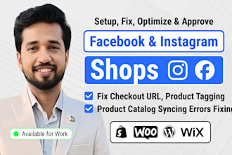 set up, fix, and approve your facebook and instagram shops