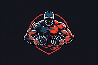 create minimal fitness, team and sports logo design