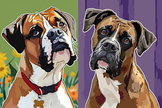 do a custom pet portrait, dog portrait, cat portrait