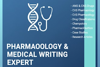 provide expert pharmacology and medical content writing service