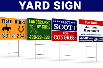 design outdoor signage ,yard sign, and banner