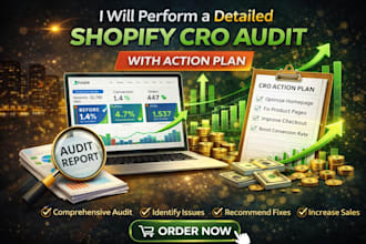 perform a detailed shopify cro audit with action plan