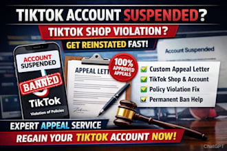 remove tiktok suspension appeal letter tiktok shop violation for reinstatement
