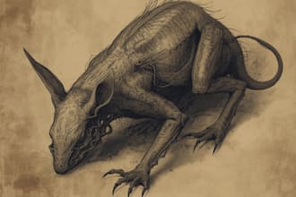 illustrate dark art animal illustration