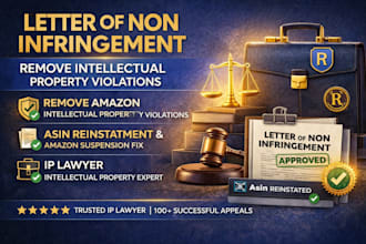 patent amazon letter of non infringement amazon legal counsel asin reinstatement