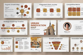 design a professional startup pitch deck and investors presentation
