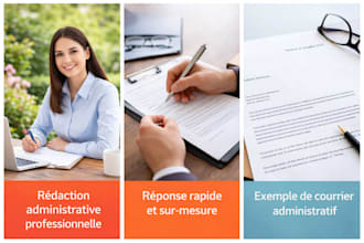 je rédigerai vos courriers administratifs professionnels