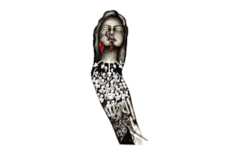 create custom hand drawn dark tattoo designs